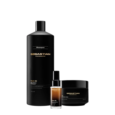 Produto: Kit Tratamento Capilar Sebastian Professional Dark Oil Shampoo 1L Máscara 145ml Óleo 100ml