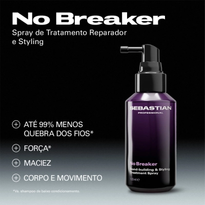 Kit Shampoo Máscara Leave-in Sebastian Professional No Breaker 250ml 150ml 100ml Produto Kit Shampoo Máscara Leave-in Sebastian Professional No Breaker 250ml 150ml 100ml