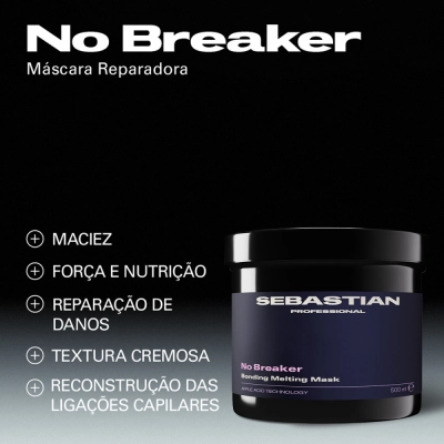 Produto Kit Sebastian Professional No Breaker Shampoo 1L e Máscara 500ml Reconstrução