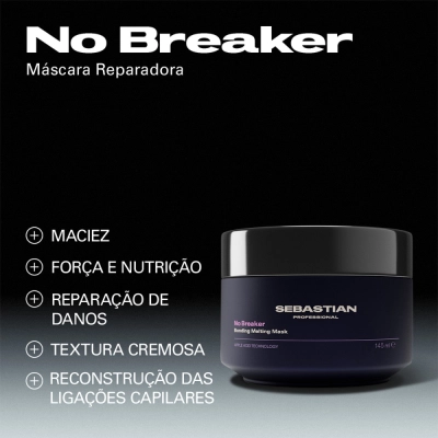 Kit Sebastian Professional No Breaker Shampoo 250ml Máscara 150ml Creme Leave-in 145ml Produto Kit Sebastian Professional No Breaker Shampoo 250ml Máscara 150ml Creme Leave-in 145ml
