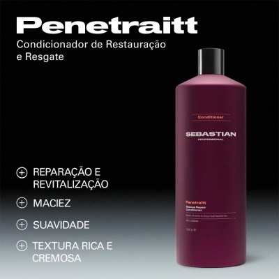 Kit Sebastian Professional Penetraitt Salon Total Shampoo 1L Condicionador 1L Máscara 500ml Produto Kit Sebastian Professional Penetraitt Salon Total Shampoo 1L Condicionador 1L Máscara 500ml
