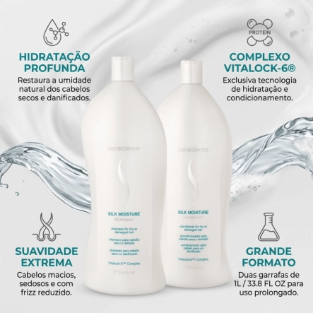 Kit Senscience Silk Moisture Duo Salon 2 Produtos Produto Kit Senscience Silk Moisture Duo Salon 2 Produtos