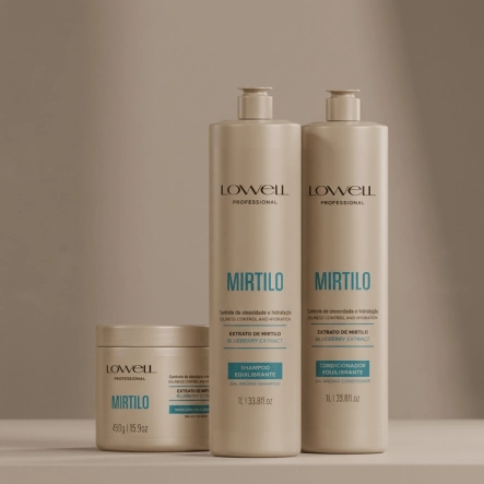 Produto: Kit Shampoo Condicionador e Máscara Lowell Mirtilo 1 Litro e 450 Gramas