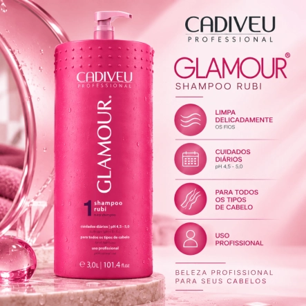 Produto: Kit Shampoo e Condicionador Cadiveu Glamour Rubi 3 Litros