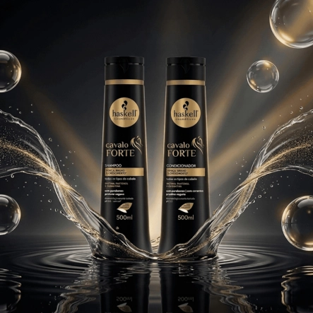 Kit Shampoo e Condicionador Haskell Cavalo Forte 500ml Produto Kit Shampoo e Condicionador Haskell Cavalo Forte 500ml