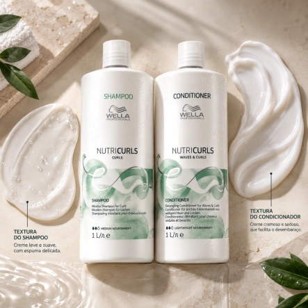 Kit Shampoo e Condicionador Wella Professionals Nutricurls Salon Duo 2 Produtos Produto Kit Shampoo e Condicionador Wella Professionals Nutricurls Salon Duo 2 Produtos