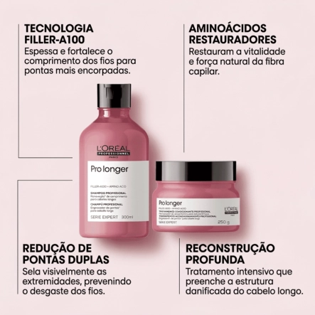 Kit Shampoo e Máscara L'Oréal Professionnel Serie Expert Pro Longer P Produto Kit Shampoo e Máscara L'Oréal Professionnel Serie Expert Pro Longer P