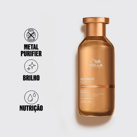Produto: Kit Shampoo Máscara e Óleo Wella Professionals Ultimate Luxe Oil 250ml 150ml 30ml