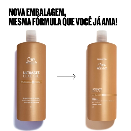Produto: Kit Shampoo Wella Professionals Ultimate Luxe Oil 1 Litro e Válvula Pump