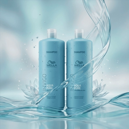 Produto: Kit Shampoos Wella Professionals Invigo Balance Aqua Pure com Válvula Pump