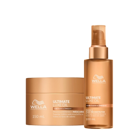 Produto: Kit Tratamento Capilar Wella Professionals Ultimate Luxe Oil Máscara 150ml Óleo 100ml
