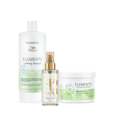 Produto: Kit Wella Professionals Elements Renewing Dupla de Salão Oil Light (3 produtos)