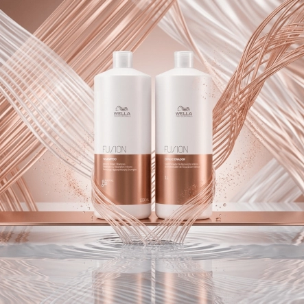 Kit Wella Professionals Fusion Shampoo e Condicionador 1 Litro Produto Kit Wella Professionals Fusion Shampoo e Condicionador 1 Litro