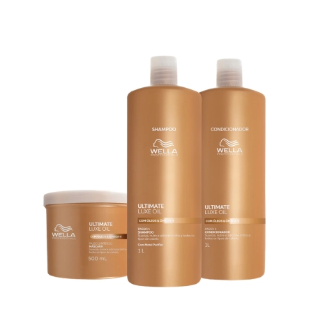 Produto: Kit Wella Professionals Ultimate Luxe Oil Shampoo 250ml Condicionador 200ml e Máscara 150ml