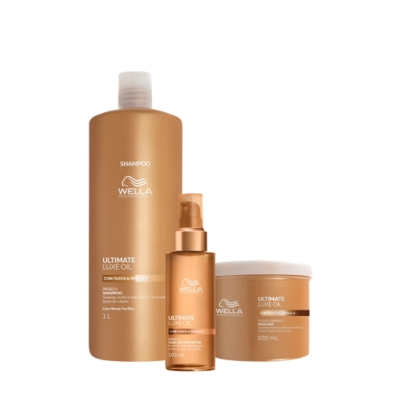 Produto: Kit Wella Professionals Ultimate Luxe Oil Shampoo Máscara e Óleo 3 Produtos