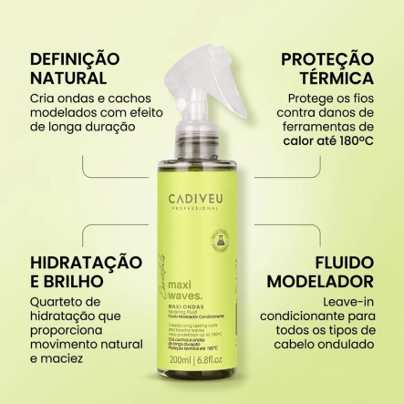 Leave-in Maxi Ondas Cadiveu Essentials 200ml Produto Leave-in Maxi Ondas Cadiveu Essentials 200ml