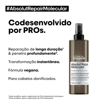 Produto: Pré-Tratamento L'Oréal Professionnel Absolut Repair Molecular 190ml