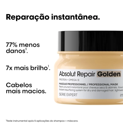 Produto: Máscara Capilar Absolut Repair Gold Quinoa Protein L'Oréal Professionnel Serie Expert 250ml