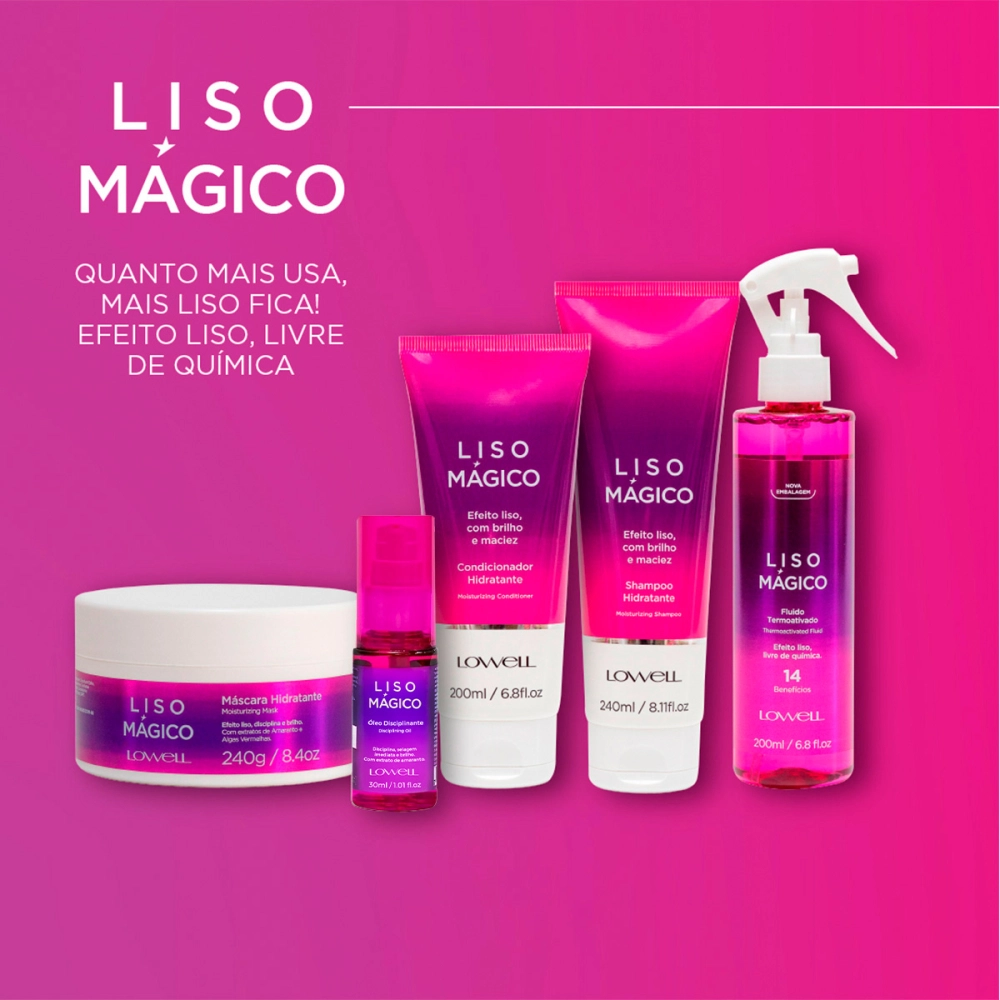 Produto: Máscara Hidratante Liso Mágico Lowell Keeping Liss 2 Unidades 240g