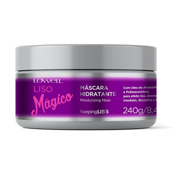 Produto: Máscara Hidratante Liso Mágico Lowell Keeping Liss 3 Unidades 240g
