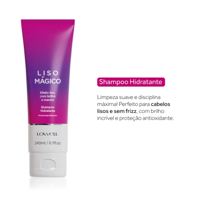 Produto: Kit Lowell Liso Mágico Shampoo 240ml Condicionador 200ml Máscara 240g e Pour Toi Parfum 75ml