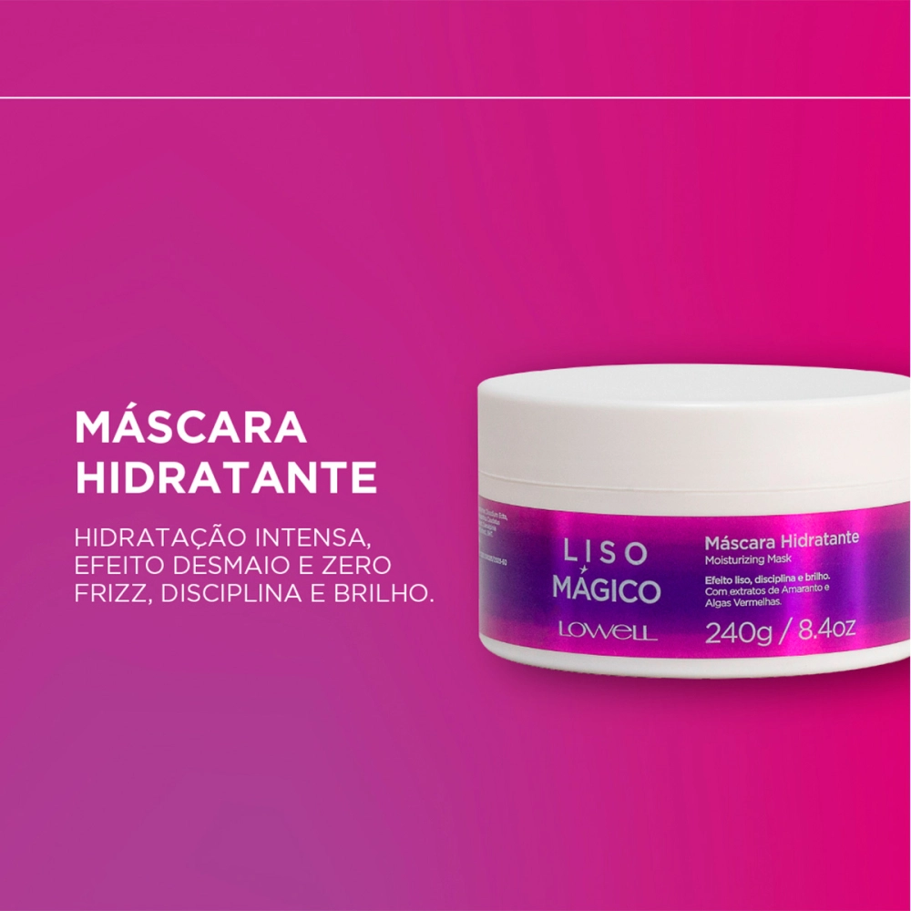 Produto: Máscara Capilar Liso Mágico Lowell 240ml