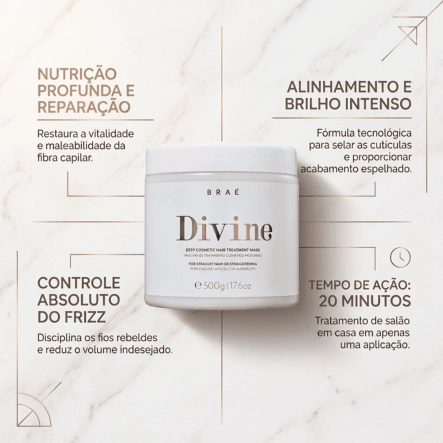Máscara Capilar Divine Antifrizz Braé 500g Produto Máscara Capilar Divine Antifrizz Braé 500g