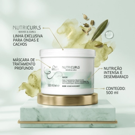 Máscara de Nutrição Wella Professionals Nutricurls 500ml Produto Máscara de Nutrição Wella Professionals Nutricurls 500ml