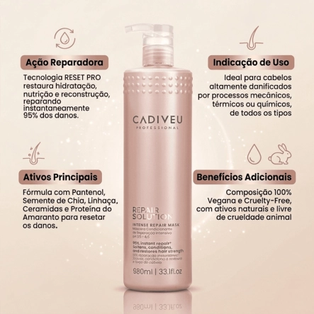 Produto Máscara Reparadora Cadiveu Professional Repair Solution 980ml
