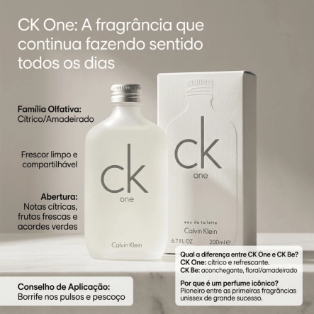 Produto Perfume Ck One Eau De Toilette Unissex Calvin Klein 200ml