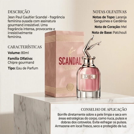 Perfume Scandal Eau De Parfum Jean Paul Gaultier Feminino 80ml Produto Perfume Scandal Eau De Parfum Jean Paul Gaultier Feminino 80ml
