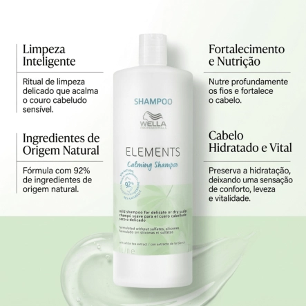 Produto Shampoo Elements Calming Wella Professionals 1 Litro