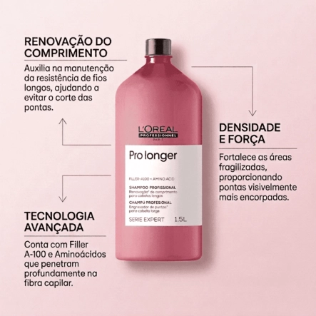 Shampoo L'Oréal Professionnel Serie Expert Pro Longer 1,5 Litros Produto Shampoo L'Oréal Professionnel Serie Expert Pro Longer 1,5 Litros