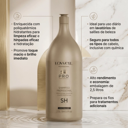 Produto Shampoo Pro Performance Profissional Lowell 2,5 Litros