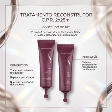 Tratamento Reconstrutor C.P.R. Senscience Cpr 2x25ml Produto Tratamento Reconstrutor C.P.R. Senscience Cpr 2x25ml