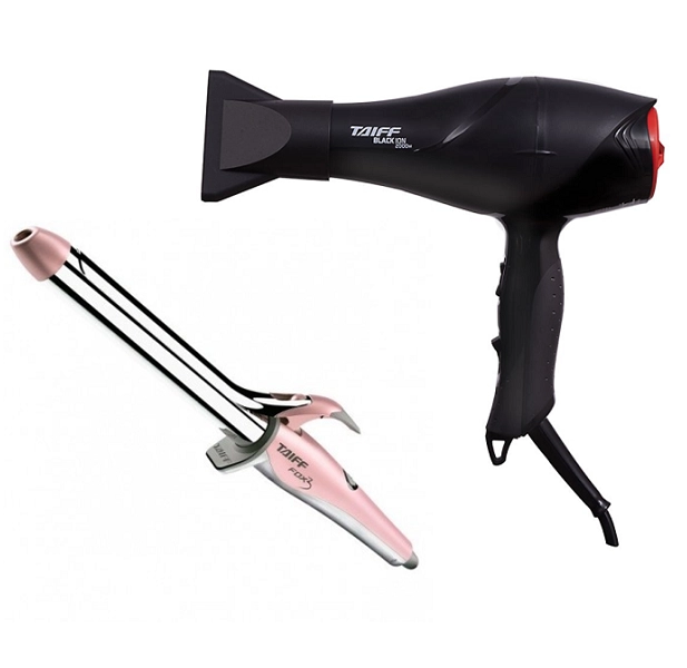 Thumbnail Taiff_Secador_Black_Ion_2000W_110V_e_Modelador_Fox_3_Rose_1_25mm_Bivolt_Evas_1