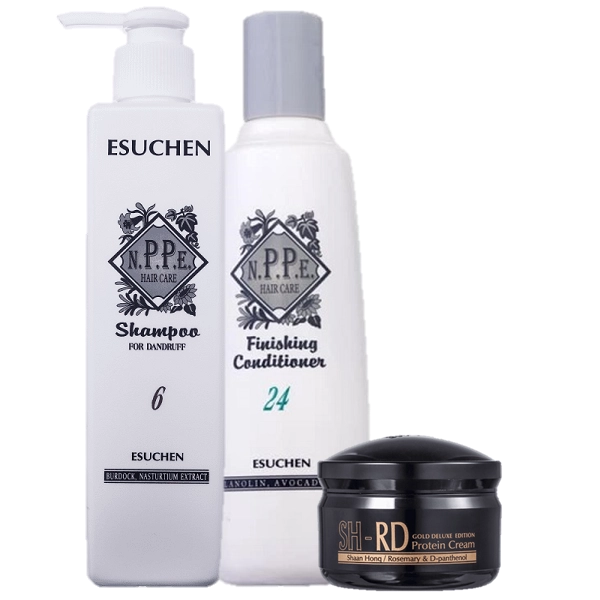 Thumbnail Kit_NPPE_Herbal_N_6_Dandruff_Shampoo_N_24_Condicionador_250ml_Protein_Cream_Gold_80ml_Evas_1