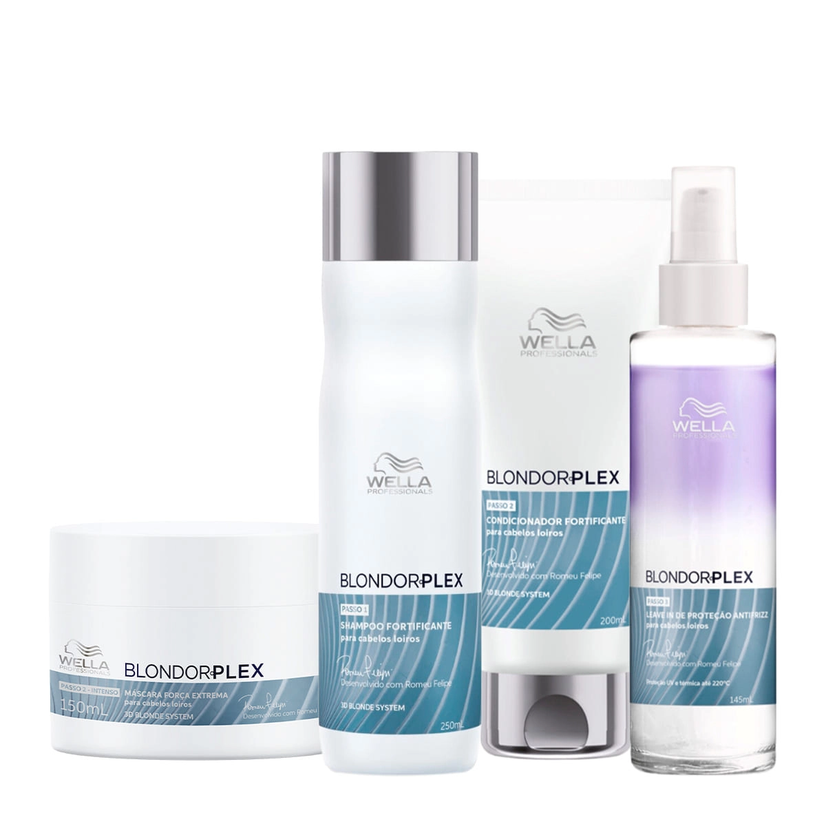 Thumbnail Kit_Wella_Professionals_BlondorPlex_Shampoo_Condicionador_Mascara_Leavein_Bifasico_Evas_1